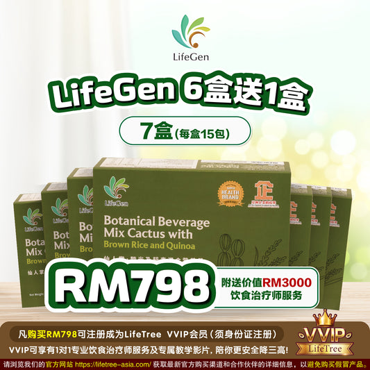 (E) LifeGen Nutritious Drinks Buy 6 FREE 1 Box 买6盒送1盒 仙人掌健康餐 (+Free VVIP Program + Welcome gift 免费VVIP会员籍+歡迎禮）💥